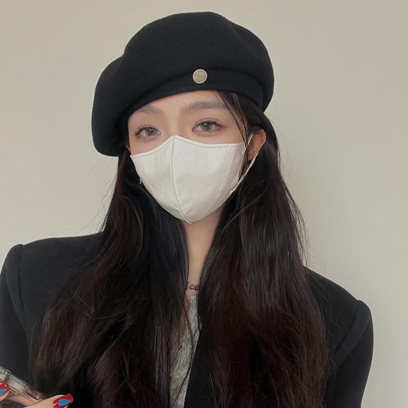 Mũ beret Vải Len Phong Cách Họa Sĩ Hàn Quốc Thời Trang Thu Đông Ấm Áp