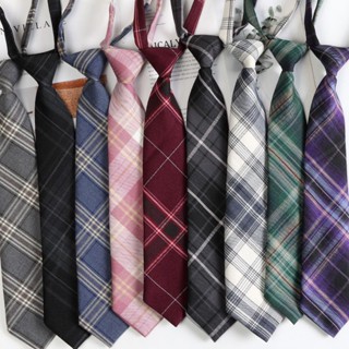 Cà Vạt Đồng Phục Học Sinh Nhật Bản Kẻ Sọc Caro Đính Nơ Xinh Xắn