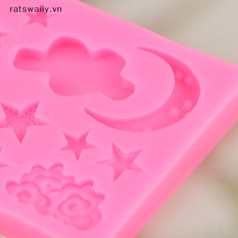 1 Khuôn Silicon Làm Bánh Hình Đám Mây / Ngôi Sao / Đám Mây / Mặt Trăng Trang Trí Bánh Kem diy vn