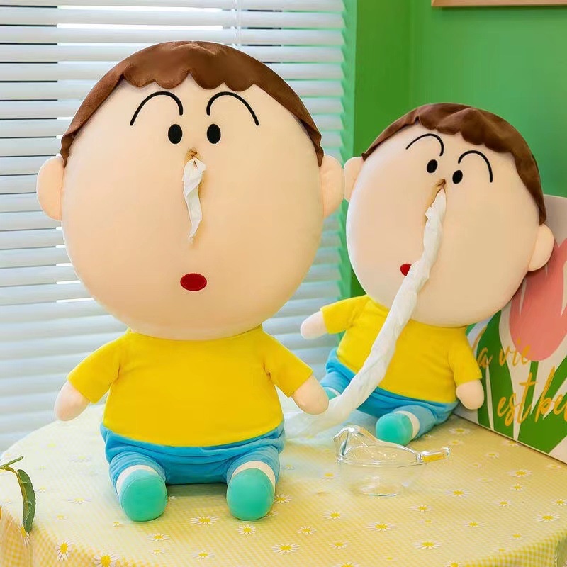 Búp bê nhồi bông Hộp Khăn Giấy Hình Cậu Bé Bút Chì Nhồi Bông Đáng Yêu