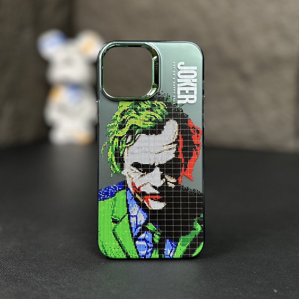 Ốp Điện Thoại imd Màu Bạc Nhám Hình Phím joker Cho iphone 15 14 pro max 13 12 pro max 11