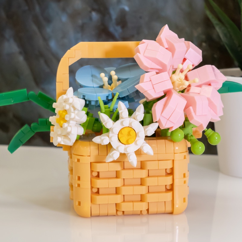 Bộ Đồ Chơi Lắp Ráp Giỏ Hoa Trang Trí Dành Cho Trẻ Em