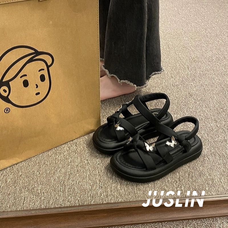 JUSLIN  dép sandal nữ dép quai hậu nữ dép đế cao Chống Trượt Điều chỉnh được Thấm hút mồ hôi Nổi bật Điểm nhấn FDL2300MPE 41Z231013