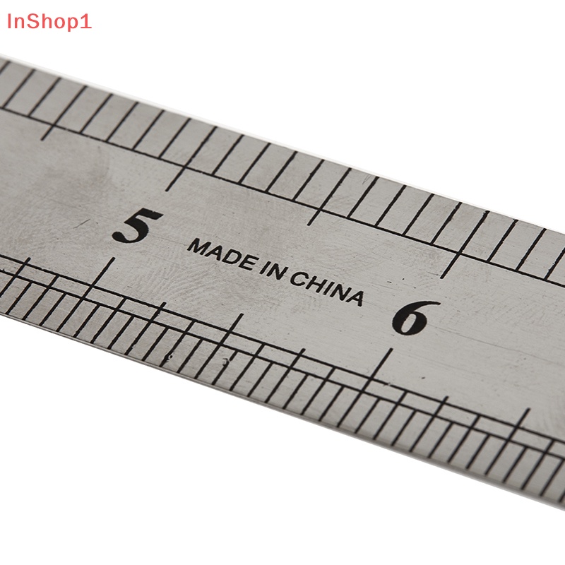Thước Đo Hai Mặt Bằng Thép Không Gỉ 15-30cm inshop1
