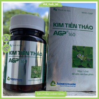 KIM TIỀN THẢO AGP hộp 60 viên, tác dụng lợi tiểu, bào mòn sỏi tiết niệu, giảm nguy cơ hình thành sỏi mật
