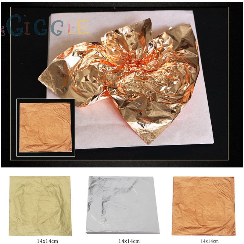 100 Sheets ceiling decor Silver Copper Leaf Gilding photo frame DIY Foil Paper