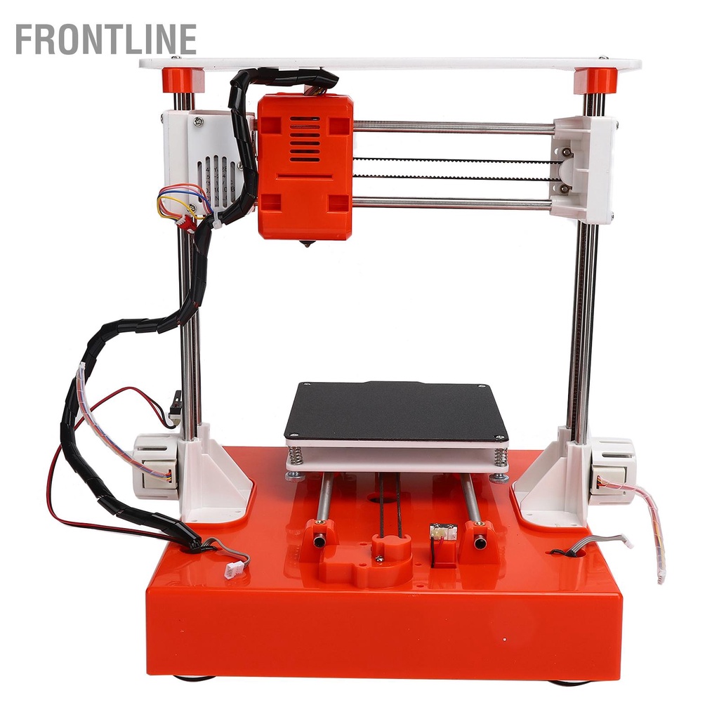 Frontline Bộ máy in 3D mini Máy tính để bàn DIY với thẻ TF 4G dành cho trẻ em Trẻ Học sinh Người mới bắt đầu 110‑240V