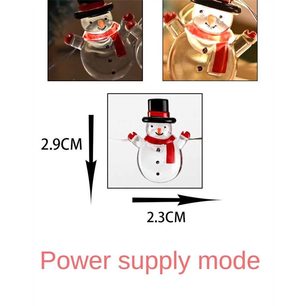 2 Mét 20 Đèn/5 Mét 50 Đèn Led Dây Đèn Trang Trí Giáng Sinh Người Tuyết Giáng Sinh Trang Trí Không Khí Cửa Sổ Ngày Lễ Phòng Ngủ Ánh Sáng Không Khí