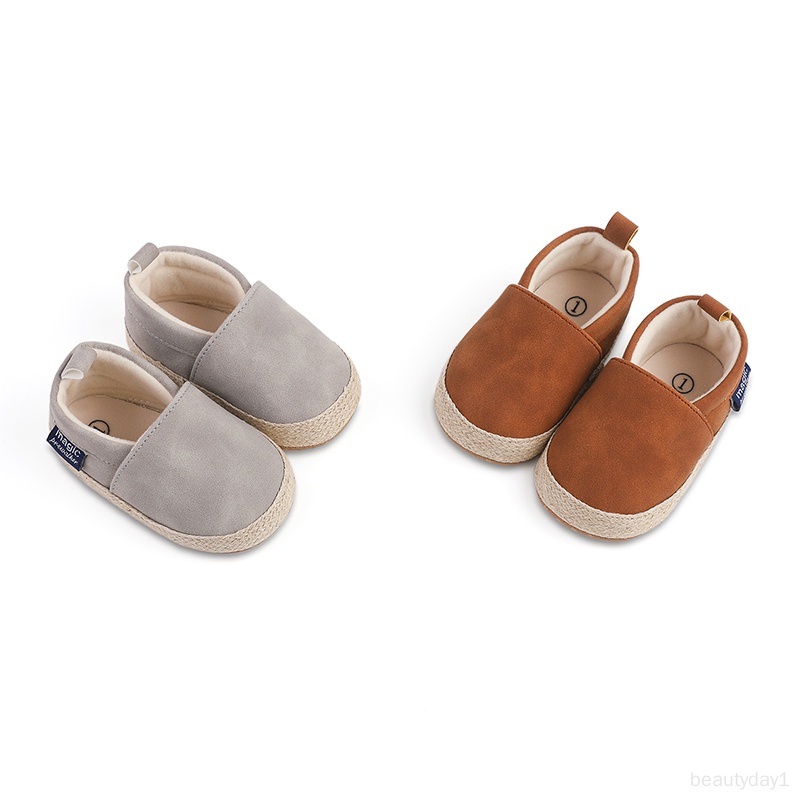 Giày Đế Mềm Chống Trượt Màu Trơn Đơn Giản Phong Cách retro Cho Bé