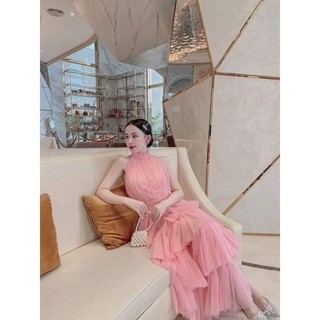 Đầm dự tiệc  tầng nơ cổ DG4583