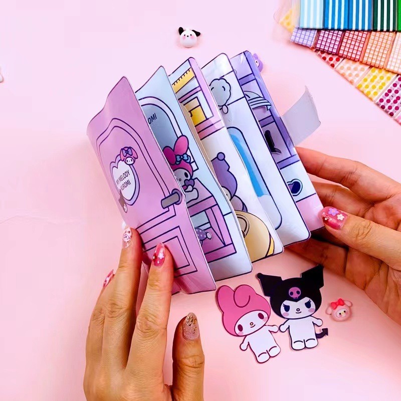 Sách Đồ Chơi Hoạt Hình kuromi melody Dễ Thương Cho Bé