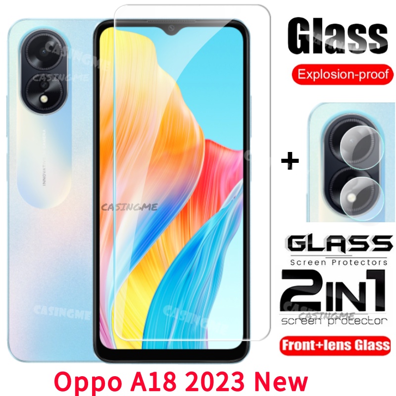 Kính Cường Lực 2 Trong 1 Bảo Vệ Toàn Màn Hình Cho oppoa18 oppo a18 a18 a18 18a a 18 4g 5g 2023 2023