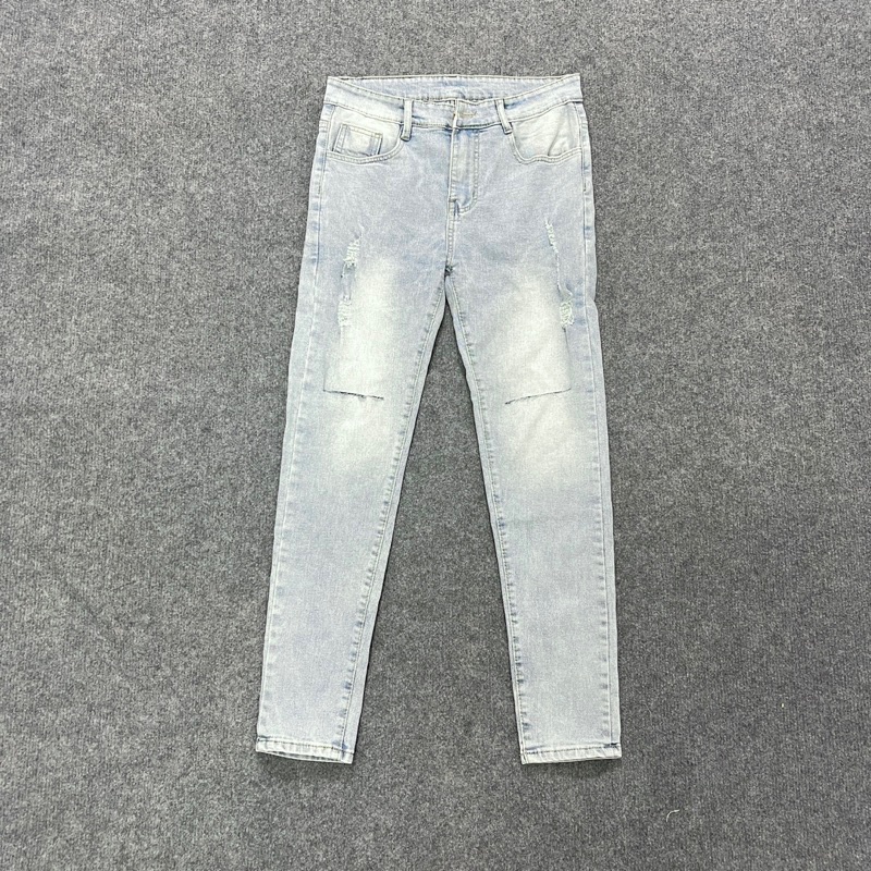 Quần Jean Nam Slim Fit Xanh Bạc 1991 Ảnh Thật