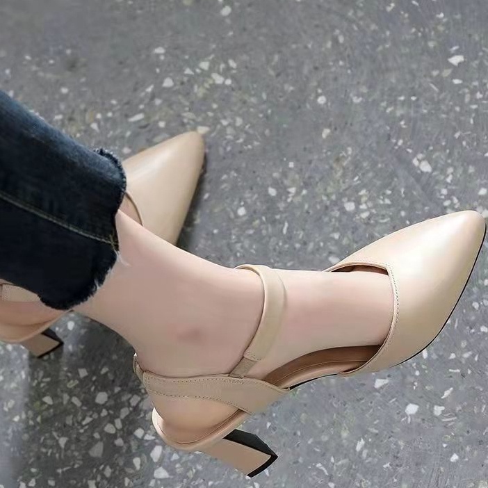 Thanh Toán Khi Nhận Hàng Giày Cao Gót Da Mềm Thời Trang Mùa Hè 2023 Dành Cho Nữ