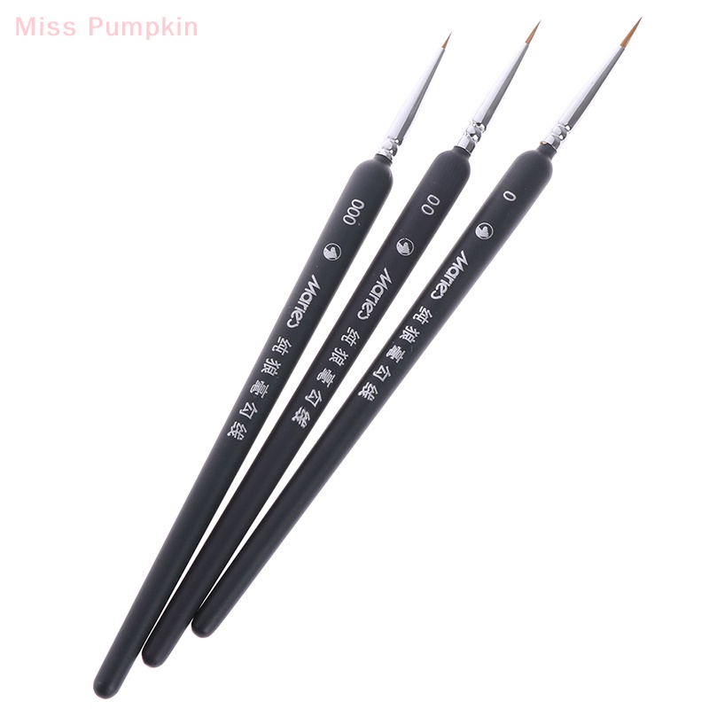 Set 3 Cọ Trang Điểm Lông Sói Mini Chuyên Nghiệp 0 / 00 / 000