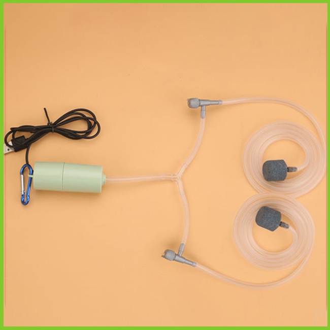 Gwen Máy Bơm Oxy mini Siêu Êm Sạc usb Cho Bể Cá