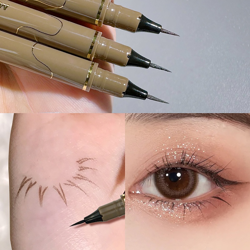 Bút Kẻ Mắt Dạng Lỏng Ngòi 0.005mm Màu Đen / Nâu Tự Nhiên Nhanh Khô