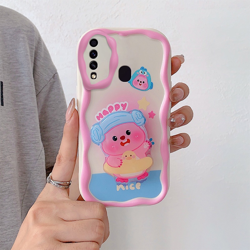 Ốp lưng samsung a20s Dễ Thương Ốp Điện Thoại Chống Sốc Hình Búp Bê Hoạt Hình 3d Thời Trang Cho samsung a20s