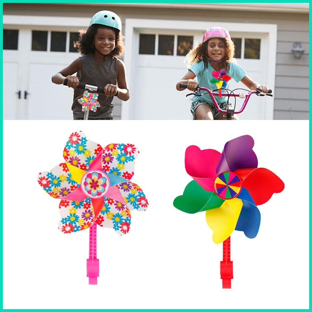 Chong Chóng Gió Nhiều Màu Sắc Dễ Thương Và Vui Nhộn Gắn Tay Lái Xe Đạp Cho Trẻ Em