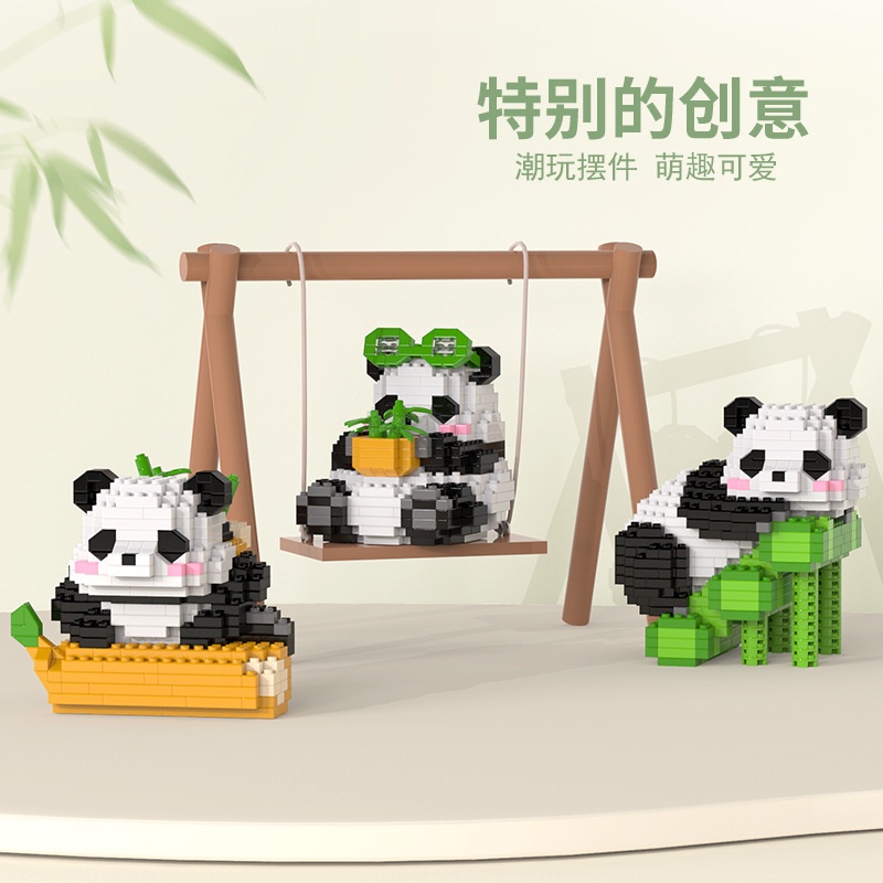 Mới Bộ Đồ Chơi Lắp Ráp Mô Hình Gấu Trúc Giáo Dục Cho Bé