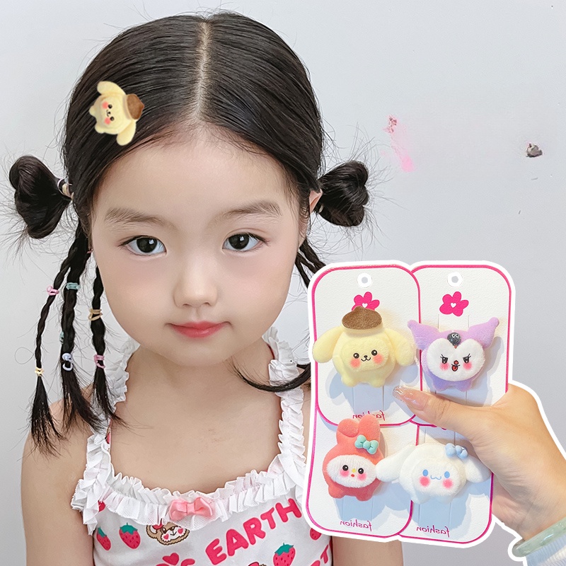 1 Kẹp Tóc Mềm Mại Họa Tiết Hoạt Hình Dễ Thương Cho Bé Gái