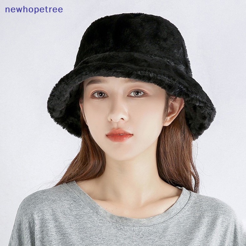 Nbvn Mũ bucket Chất Nhung Giả Lông Thú Mềm Mại Ấm Áp Thời Trang Thu Đông 2023 Cho Nam Và Nữ
