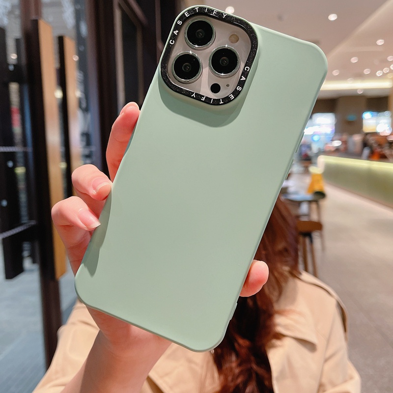 Ốp Điện Thoại silicone tpu Mềm Màu Trơn Cho iphone 15 11 12 13 14 plus pro max