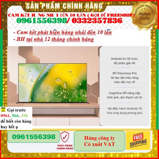 Tivi Sony 55 Inch KD-55X9000H 4K UHD &lt; Chính hãng BH:24 tháng tại nhà toàn quốc &gt; - Mới 100% |