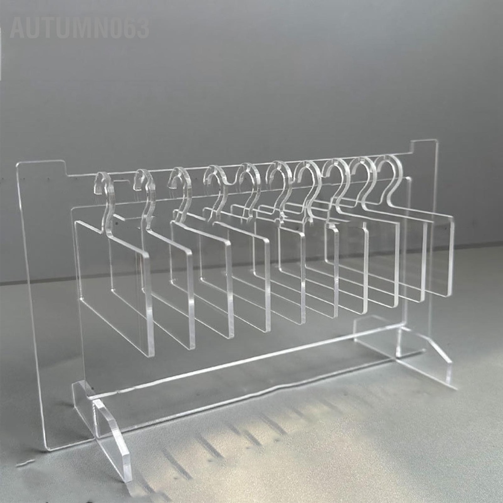 Giá Đỡ Trưng Bày Móng Tay Giả Trong Suốt Kèm 10 Móc Treo Autumn063