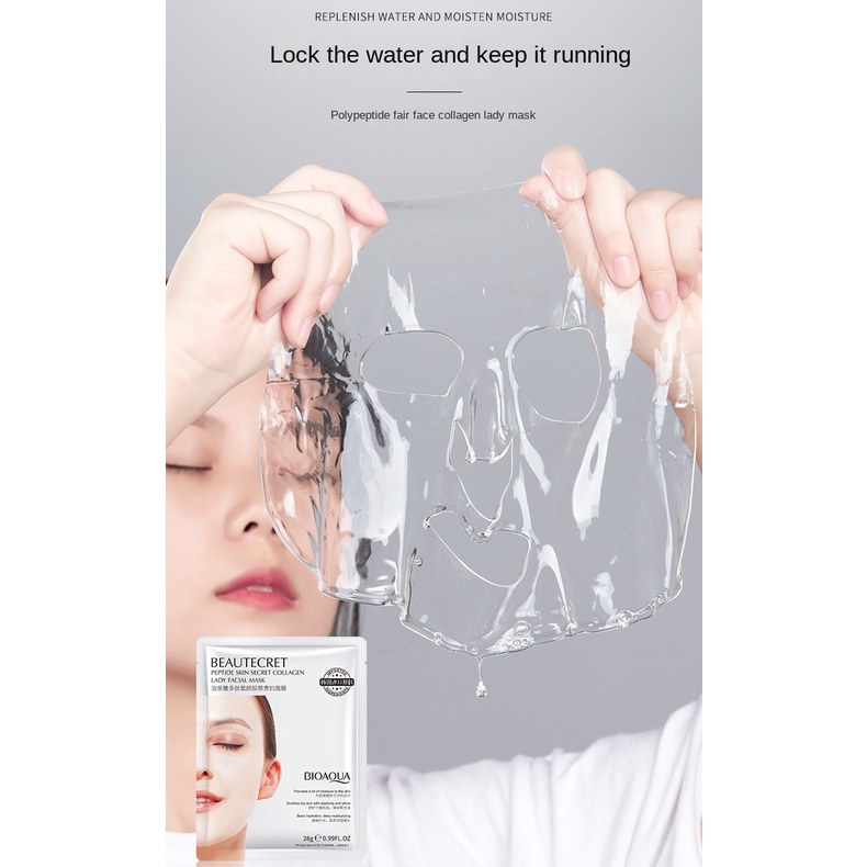 Bioaqua Mặt Nạ Thạch collagen Dưỡng Ẩm Làm Mịn Da 28g