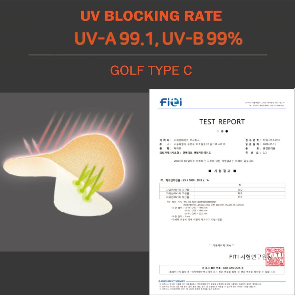 UV Protection Patch Soft Golf Type-C 7pairs