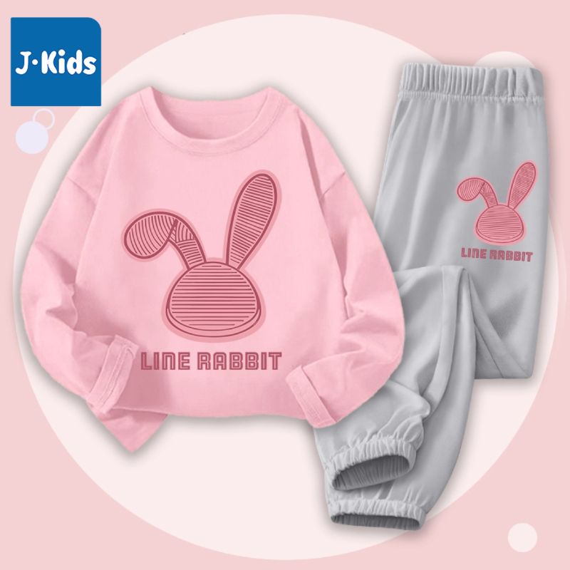Đồ bộ thu đông cho bé trai bé gái J-Kids bộ thun dài tay cho bé chất thun cotton in hình độc đáo BDRB33