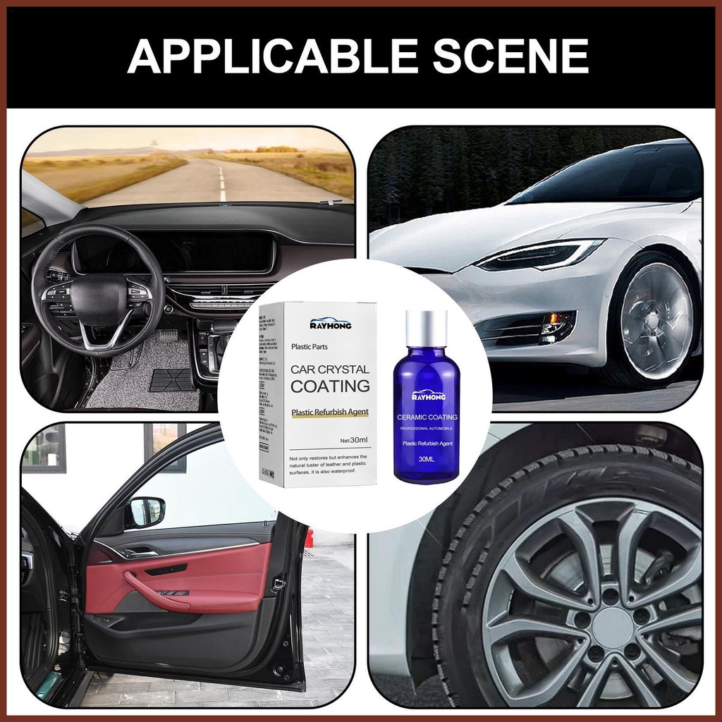 Trang Trí Cho Xe Hơi 30ml Phục Hồi Viền Đen Với Bọt Xốp Và Khăn Lau Lâu Trôi haoyisvn