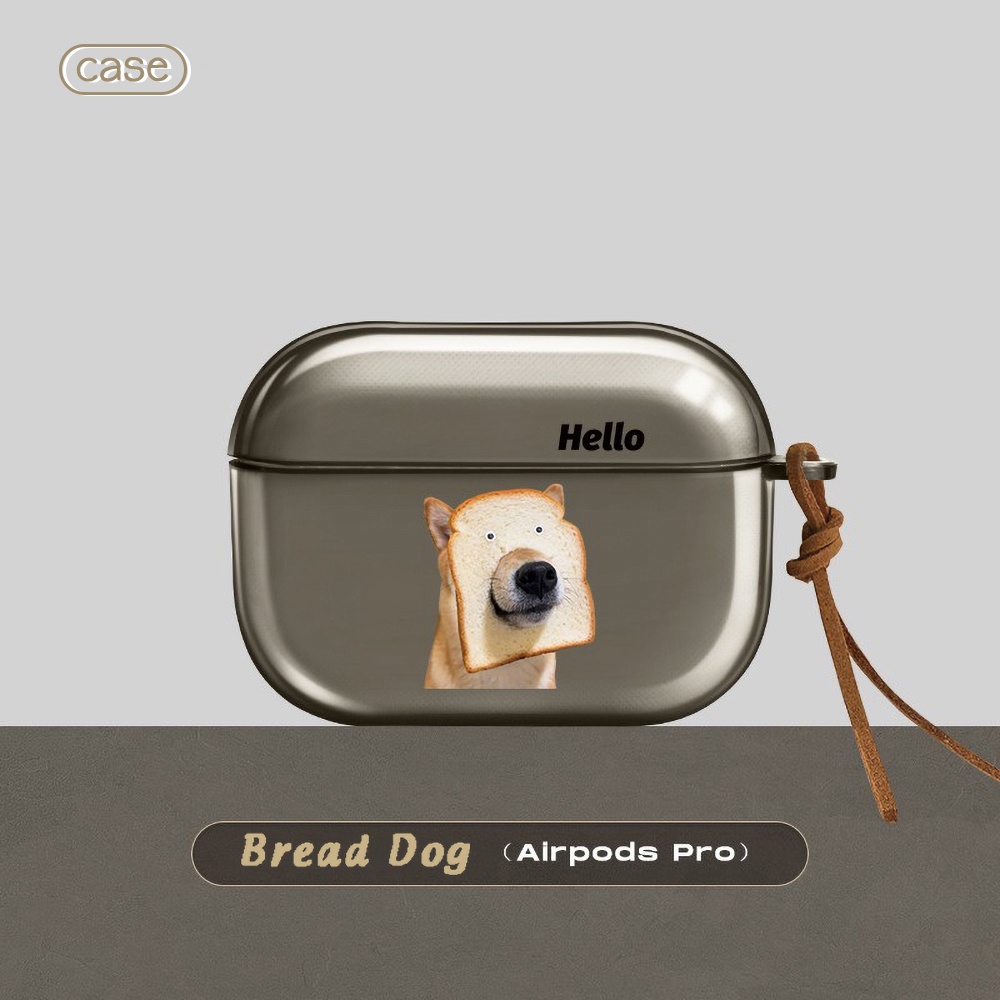 Vỏ Bảo Vệ Hộp Sạc Tai nghe không dây airpods 1 2 3 pro pro 2 Hình Chú Chó Đeo Mặt Nạ Sáng Tạo