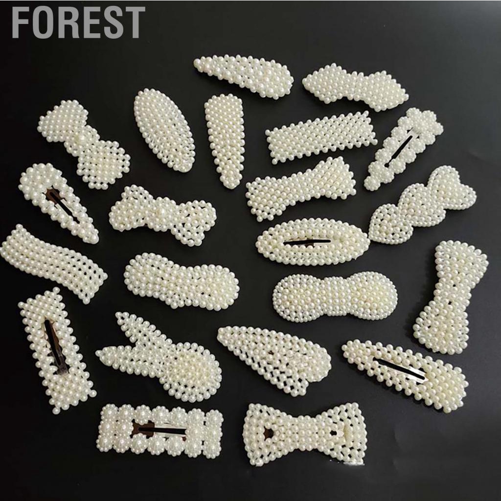 Forest False Pearl  Fashionable Cute Side Bangs Headwear Barrettes Hair Accessory F