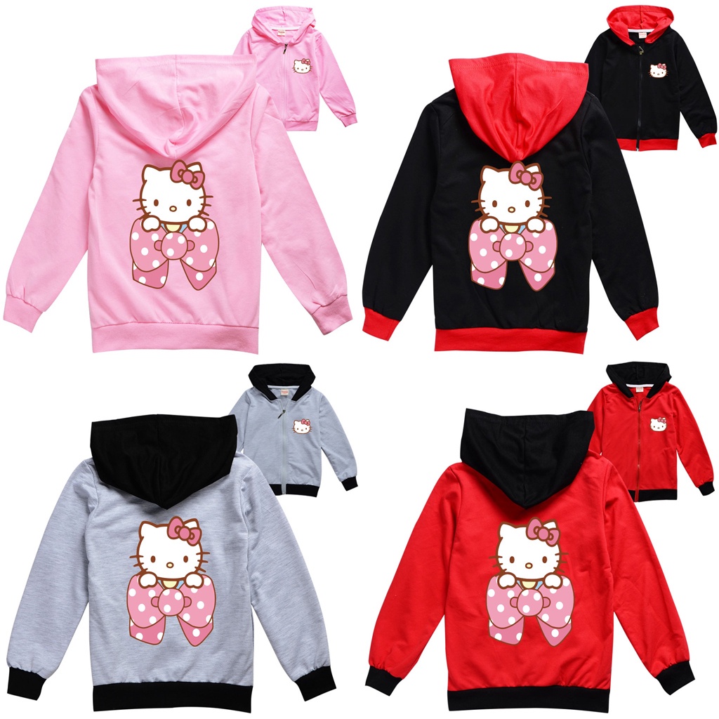 Hoạt Hình Áo Khoác hello kitty Cho Bé Gái