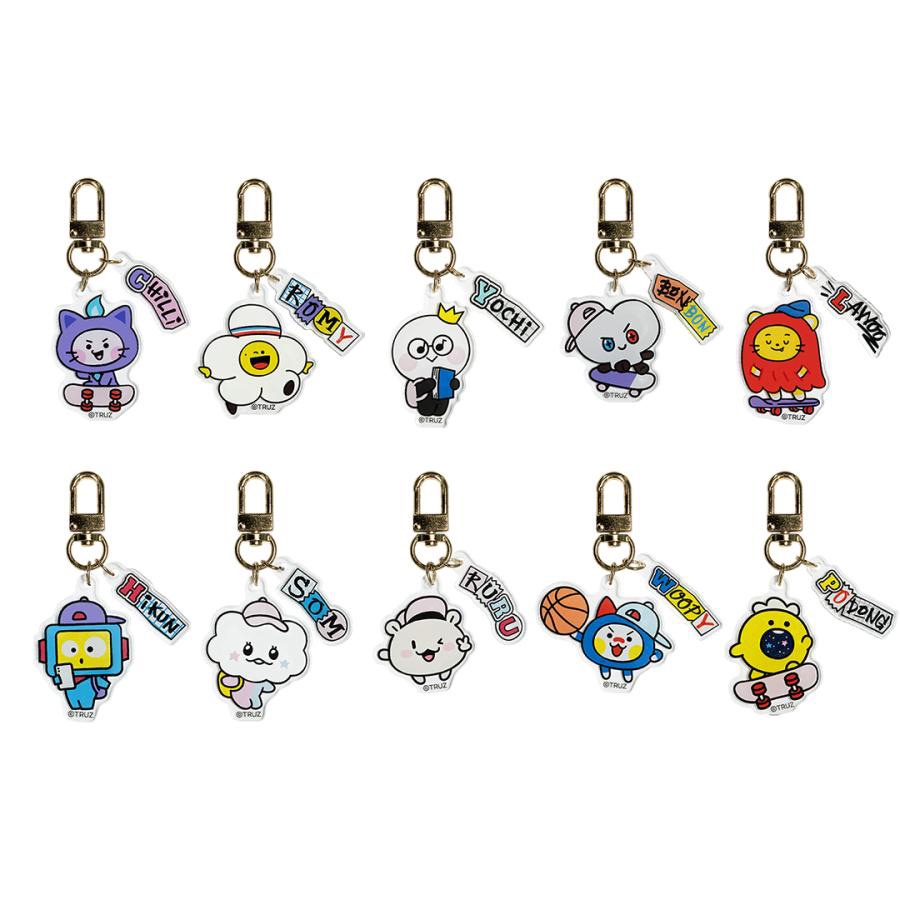 Móc Khóa Nhựa Trong Suốt Hoạt Hình Dễ Thương