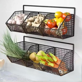 Giỏ lưới Đựng Gia Vị Hành Tỏi Đồ Khô Tiện Lợi - Kệ Kệ Ngiêng 3  K38  Để Đồ Nhà Bếp Nhà Tắm Đa Năng Dán Tường 