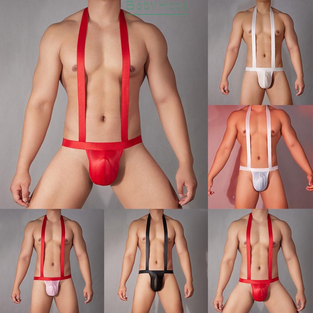 Black Bodysuit Briefs for Men  Chest Strap Design  Breathable Polyester Material#BBHOOD