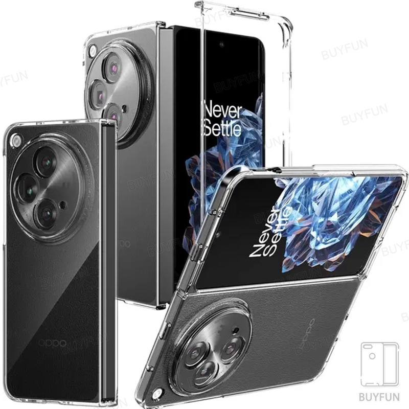 Transparent Phone Case Luxury Fashion Simple Solid Case for OPPO Find N3 5G 7.82" Shockproof Clear shell