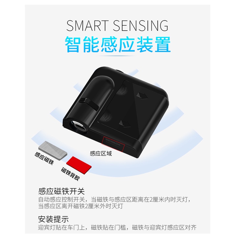 1 Đèn led Không Dây Hình doraemon Dùng Trang Trí Cửa Xe Hơi