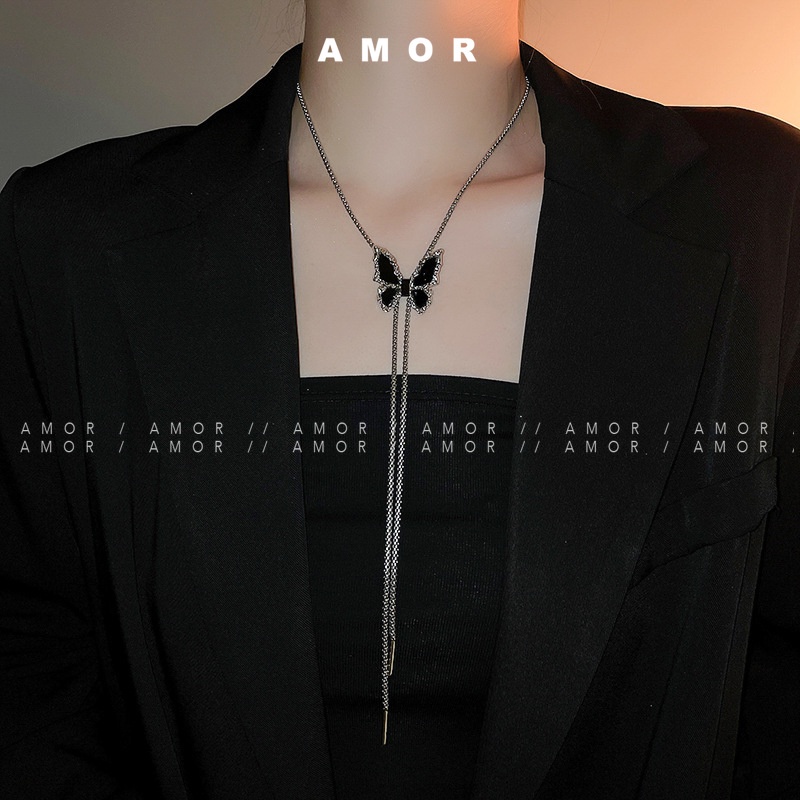 Y2k Vòng Cổ choker Dây Rút Hình Bướm Ngọt Ngào Cá Tính Dành Cho Nữ