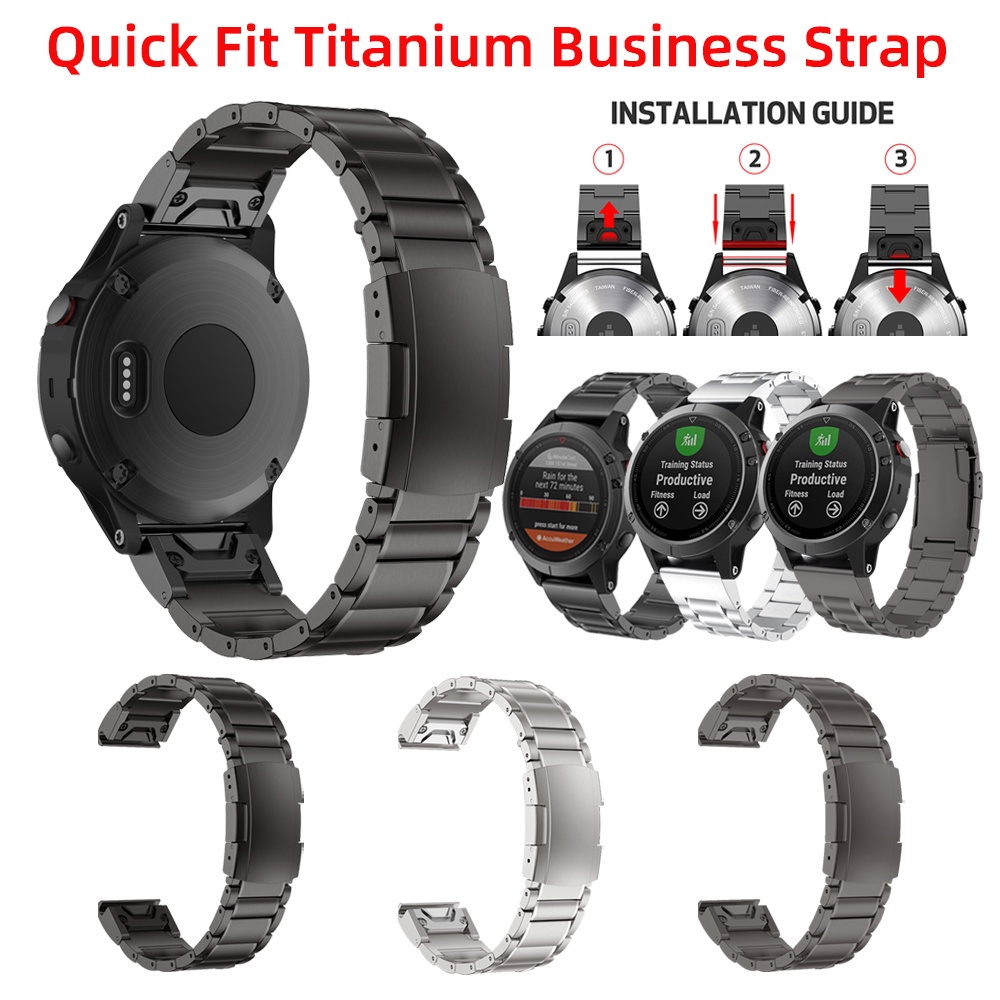 Dây Đeo Thay Thế Bằng Hợp Kim Titan Nhẹ 26mm 22mm Cho garmin marq gen2 epix instinct 2 2x