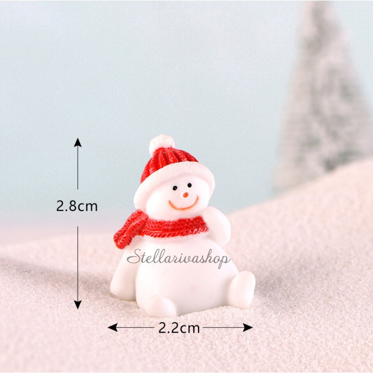 Mô hình người tuyết, ông già noel, cây thông trang trí bàn học Giáng Sinh, Noel Terrarium