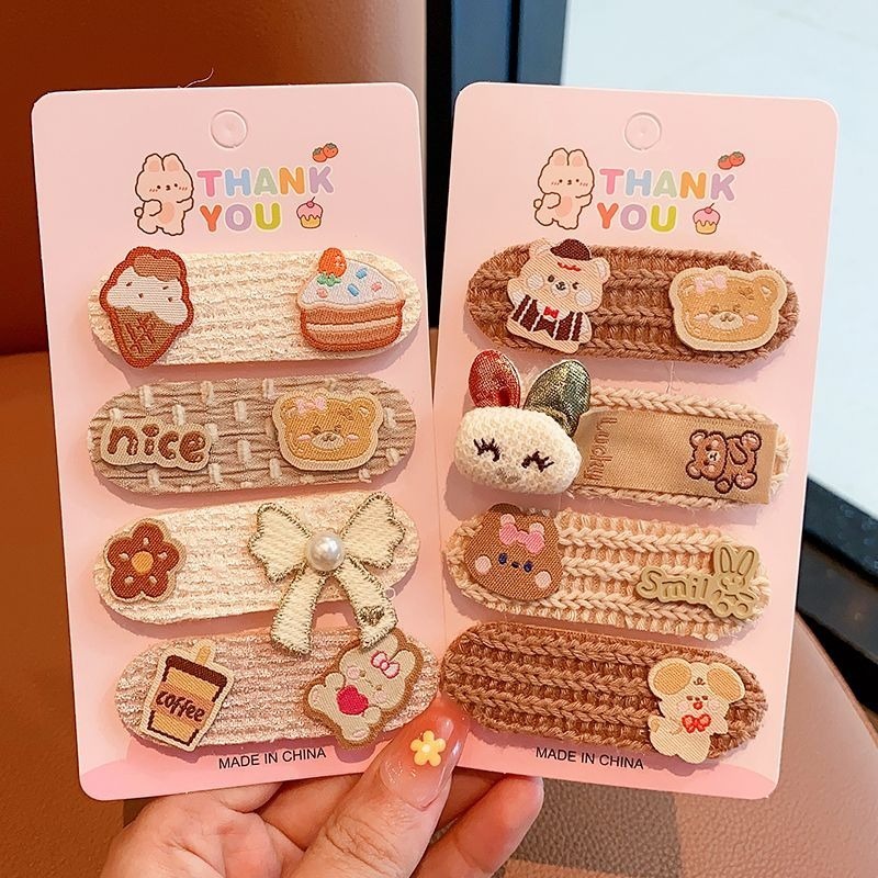 Bộ 4 Miếng Dán Tóc Thần Kỳ Thời Trang Thu Đông Cho Bé Gái