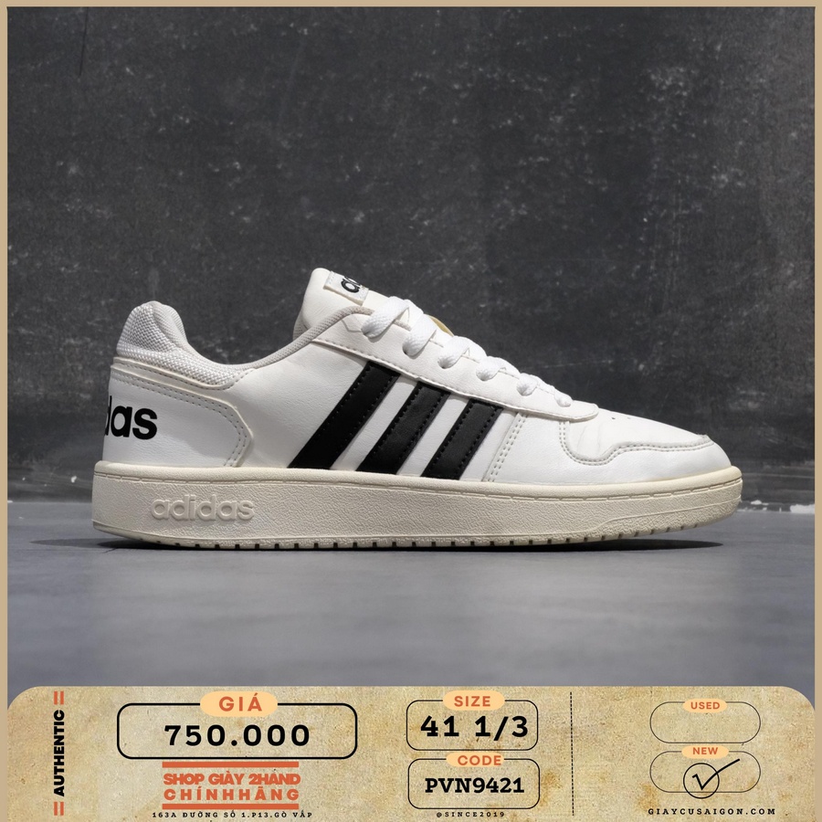2hand Giày Adidas Hoops 2.0 Cloud White EG3970 SIZE 41 1/3