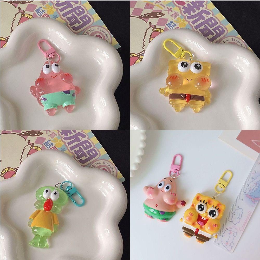 Móc Khóa Nhựa resin Hình SpongeBob SquarePants Patrick Dễ Thương Làm Quà Tặng Cho Bạn Gái / Balo