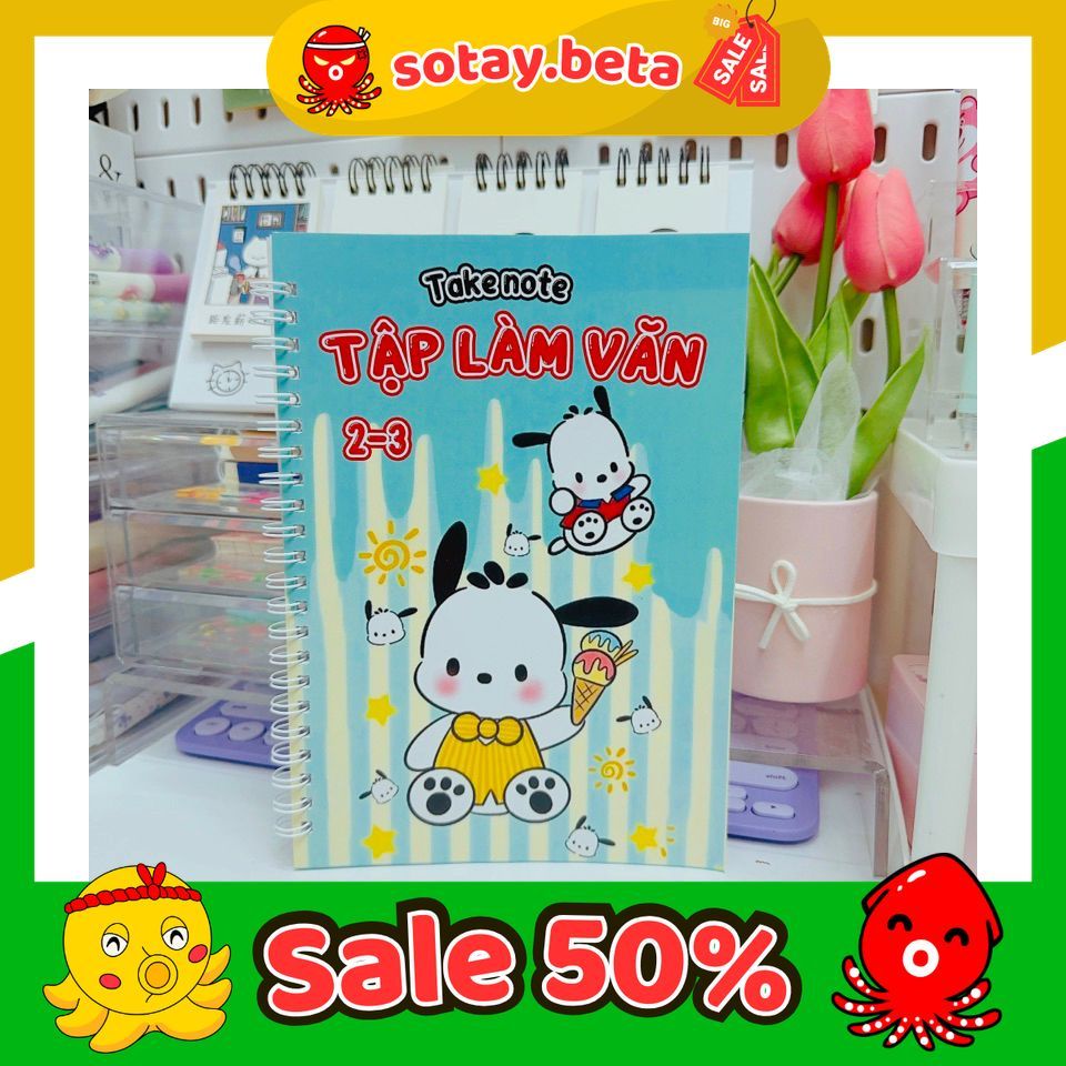 Sổ lò xo takenote tập làm văn lớp 2-3 các bài văn mẫu