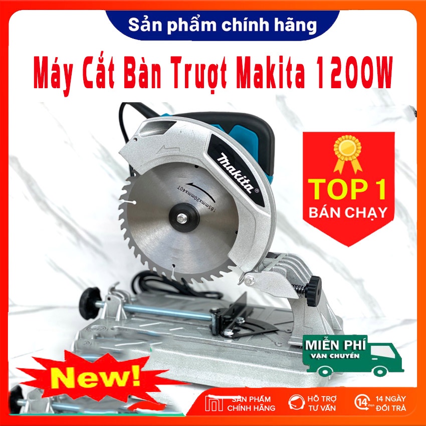 Máy cắt sắt bàn trượt mini Makita 185mm, công suất 1200w - Máy cắt sắt makita, máy cắt sắt bàn

