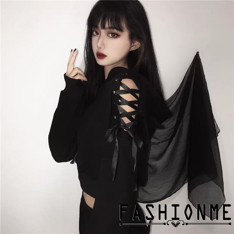 Áo Hoodie Tay Dài Hở Rốn Thời Trang Cho Nữ